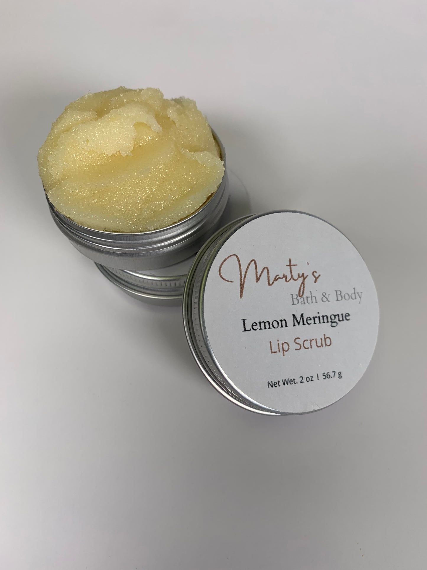 Exfoliante labial de limón y merengue